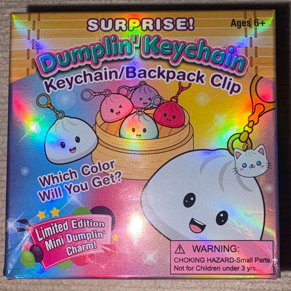 Dumplin' Keychain Keychain/Backpack Clip - White Dumpling Charm
